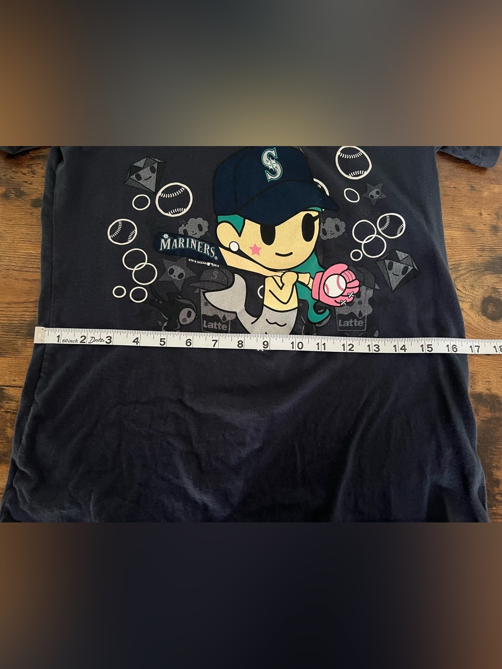 Tokidoki Mariners Mermaid Baseball League Tee XL - Picture 7 of 9